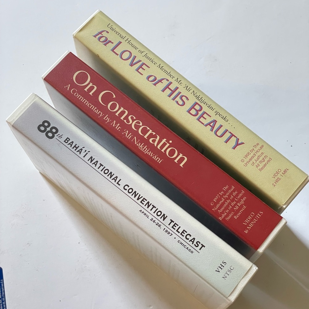 Lots of 3 Historic bahai national convention vhs- For Love of His Beauty….